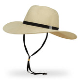 Sunday Afternoons Sojourn Hat cream front view showing wide brim for sun protection.