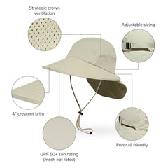 Sunday Afternoons sport hat back view shows neck cape for extended coverage