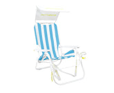 SUNFLOW Shore Thing beach chair with sky blue stripe ready for sun-soaked lounging