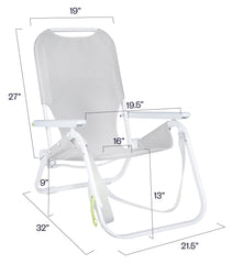 SUNFLOW Shore Thing chair three recline positions for lounging.