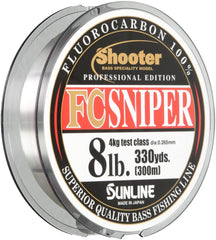 Sunline Fluorocarbon Line Shooter natural clear spool blends with water for stealth presentations.