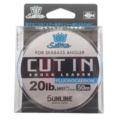Sunline Saltimate fluorocarbon leader spool in clear 50m for tough rockfishing