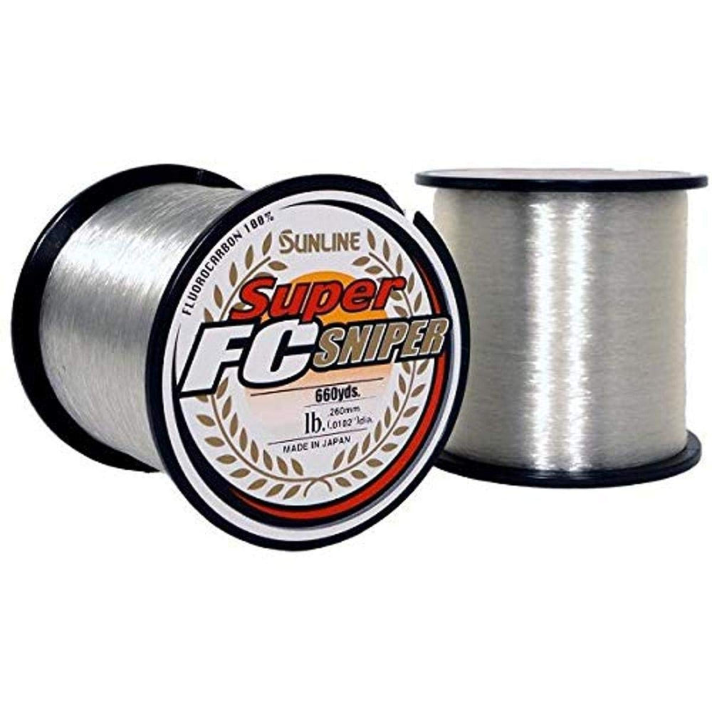 Sunline Super FC Sniper 25 lb natural clear for deep-water visibility and sensitivity.