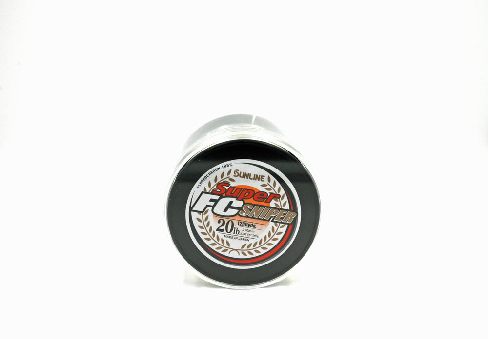 Sunline Super FC Sniper fishing line spool in natural clear enhances abrasion resistance for cover fishing.