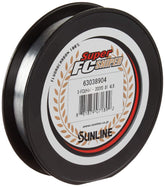 Sunline Super FC Sniper fluorocarbon line in natural clear for high sensitivity and casting control.