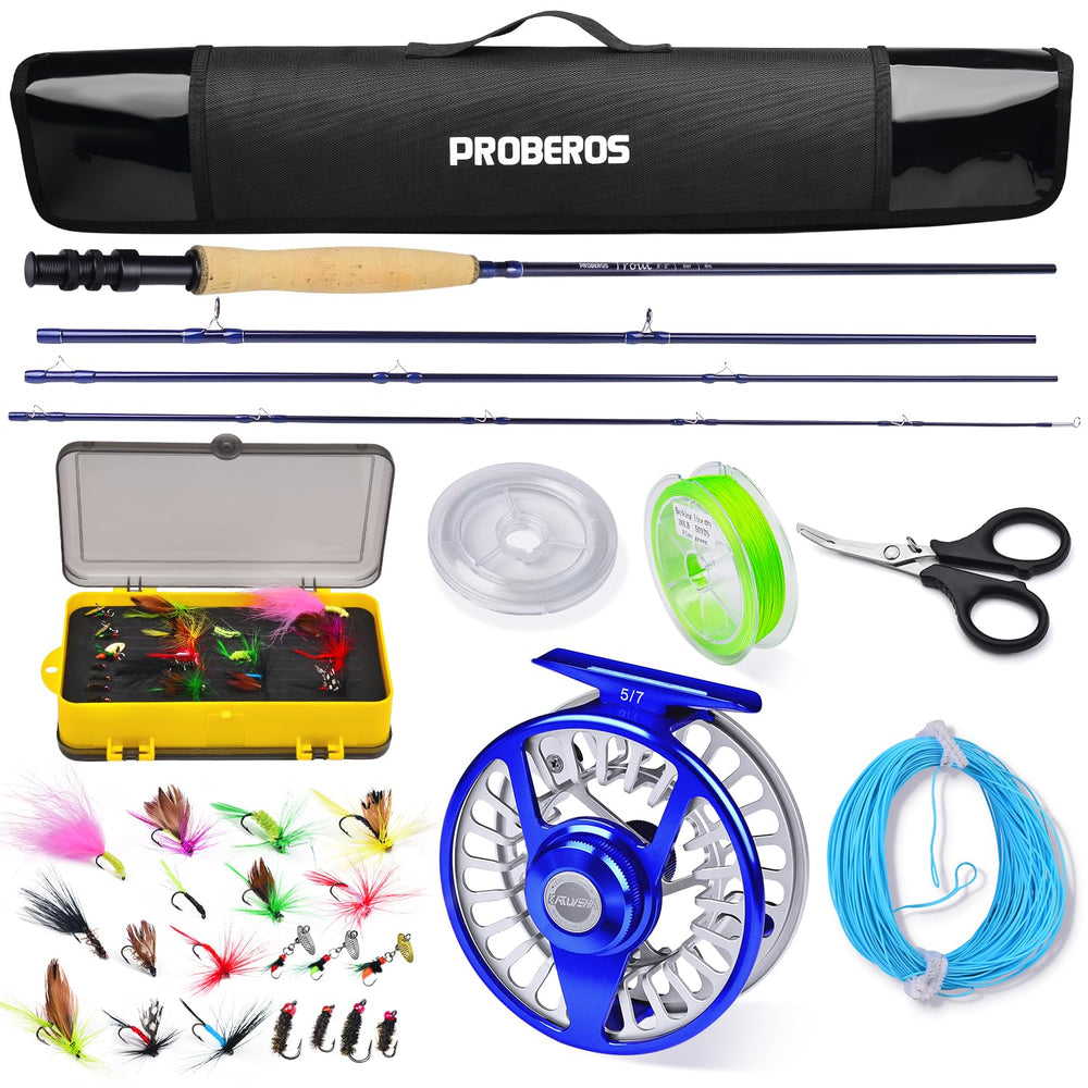 Sunlure 4-piece 9'6\" fly rod with 5/7wt reel