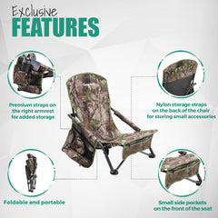 SUNNYFEEL camo chair breathable fabric emphasizes cooling comfort during long sits