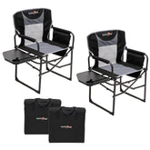 SunnyFeel camping directors chair in open setup for quick seating
