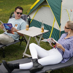 Sunnyfeel folding camping table with portable handle for easy transport