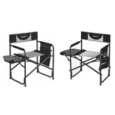 SUNNYFEEL oversized directors chair with side table offers hands-free convenience on camping trips.