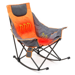 SUNNYFEEL oversized heated camping chair front view with roomy seat for all-day comfort.