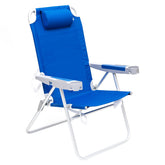 SunnyFeel oversized tall folding beach chair front view highlights sturdy frame for taller users.