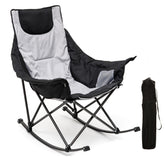 SunnyFeel rocking camping chair front view with plush padding for all-day outdoor seating
