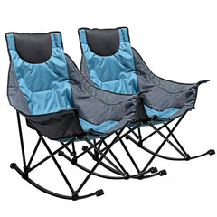 SunnyFeel rocking camping chair front view with padded seating for all-day comfort.