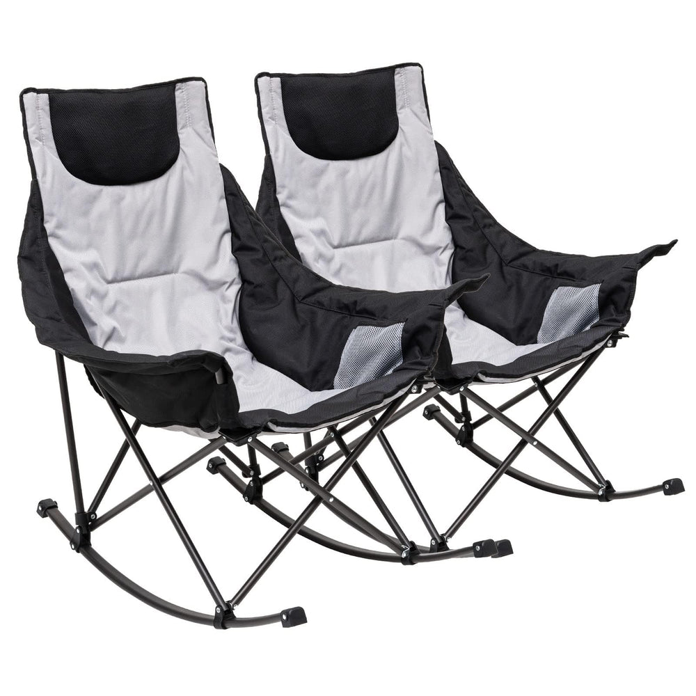 SunnyFeel rocking camping chair with padded backrest offers all-day comfort.