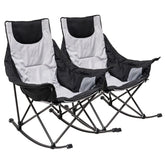 SunnyFeel rocking camping chair with padded backrest offers all-day comfort.