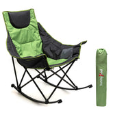 SunnyFeel rocking-chair side-pockets keep essentials within reach for outdoor relaxation.