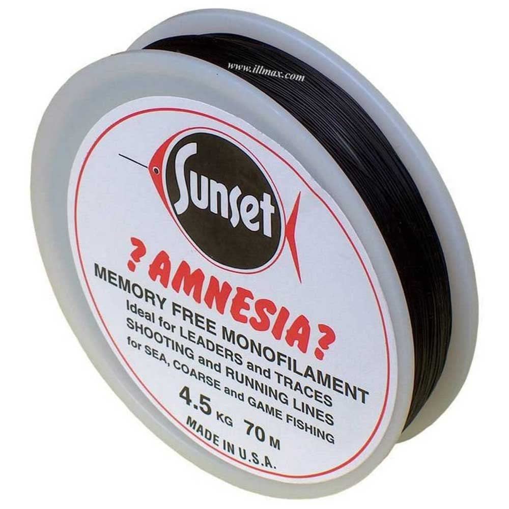 Sunset Amnesia Black 15lb 100m spool, ideal for leaders with smooth winding.