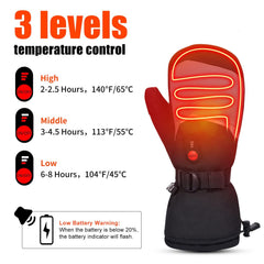 Sun Will heated mittens close-up shows carbon fiber heat elements