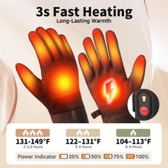 Sun Will heated glove liners touchscreen fingertips enable device use in cold conditions.