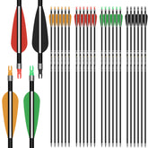 SUNYA Archery 24pcs arrows with 30-inch carbon shafts for practice
