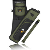SUNYA Archery Hip Quiver army green side view for field access