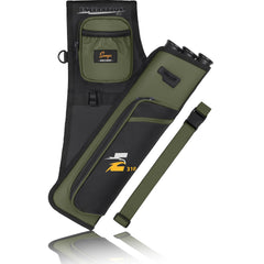 SUNYA Archery Hip Quiver army green side view for field access