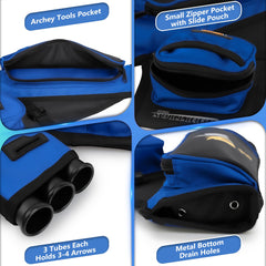 SUNYA archery hip quiver blue D-loop ring simplifies gear tethering