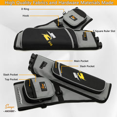 SUNYA quiver D-loop ring and hook for attaching an arrow puller