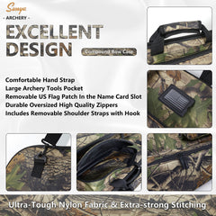SUNYA nylon fabric outer shell protects gear in rugged outdoor conditions.