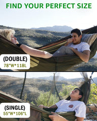 Sunyear Camping Hammock net detail highlights durable mesh and airflow.