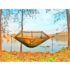 Sunyear Hammock straps setup image showing adjustable 32 loops for fit.