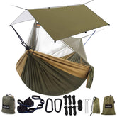 Sunyear hammock-setup shows a sturdy, comfortable camping setup for calm outdoor relaxation.