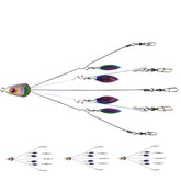 Suoliweng 5 arms 4 rotating color-changing leaves rig attracts bass with dynamic color shifts.
