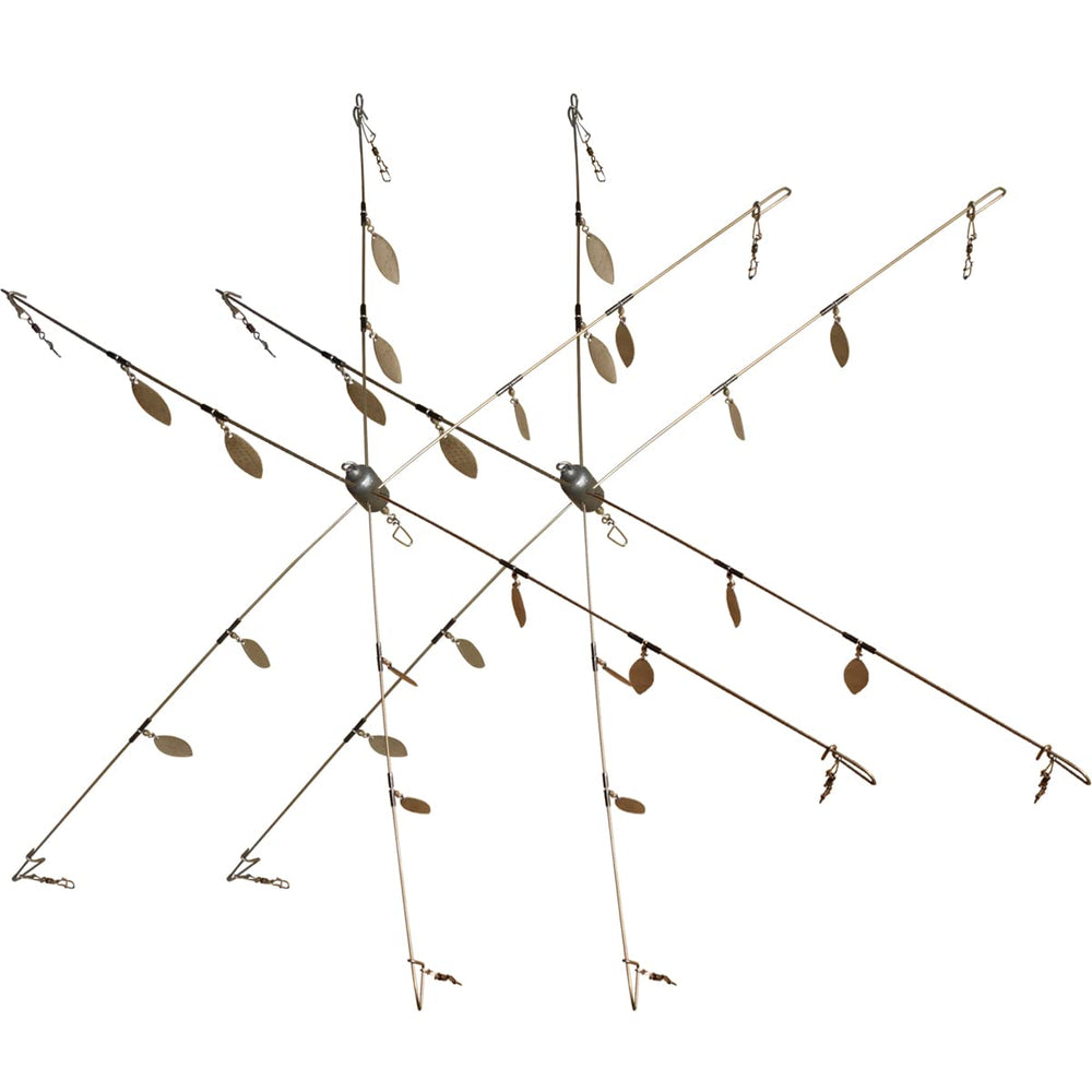 Suoliweng heavy-duty umbrella rig with six arms, ready for saltwater stripers.