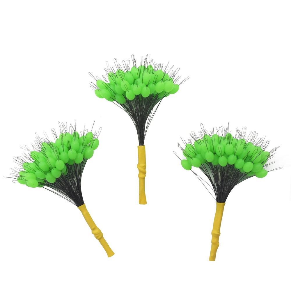 Green oval silicone bobber stopper