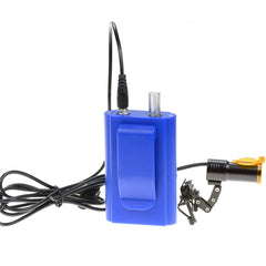 Superdental rechargeable lithium battery keeps a light-weight setup for long sessions.