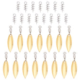SUPERFINDINGS gold blade spinner close-up for bass lure making.