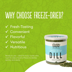Supergarden dill pack close-up with tangy flavor option for fish