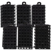 SUPVOX 6Pcs Iron Fishing Bait Cage Feeder – black, front view