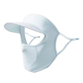 Surakey full face cover shields skin from sun during outdoor activities.