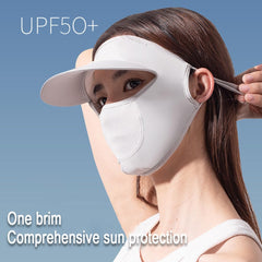 Surakey sunscreen veil with breathable fabric shielding skin from UV rays