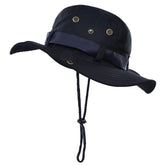 Surblue Boonie Sun Hat navy, top view, sun protection for outdoor activities.