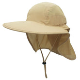 Surblue sun hat with neck flap and wide brim for all-day sun protection.