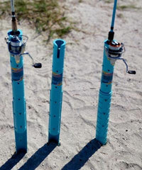 Rod holder showing two stainless steel screws securing and stabilizing