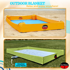Surf Sheet folds into a compact pouch for easy transport.