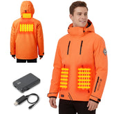 SURGOAL heated jacket front view shows slim-fit warmth for winter commuting