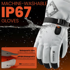 SURGOAL leather gloves with HIPORA waterproof membrane protect against snow, rain, and moisture.