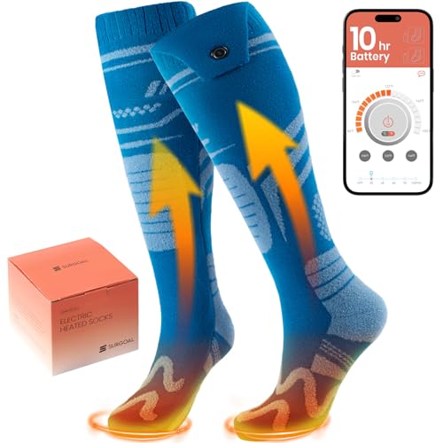SURGOAL Merino heated socks with battery pack for extended winter warmth.