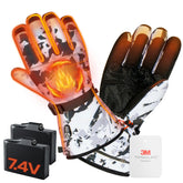 SURGOAL rechargeable heated gloves outer view showing camo design and warmth potential.
